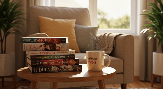 Prateleira com os livros de romance mais vendidos de 2025 empilhados, destacando Colleen Hoover e Ali Hazelwood.