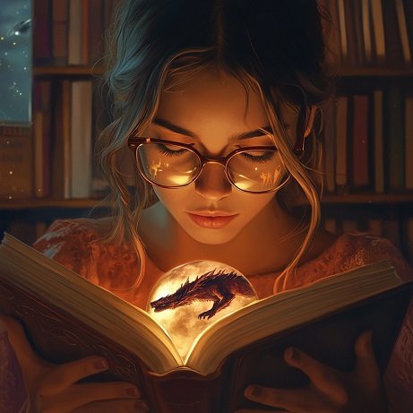 Ilustração de um livro aberto com uma galáxia saindo dele, simbolizando os melhores livros de ficção.