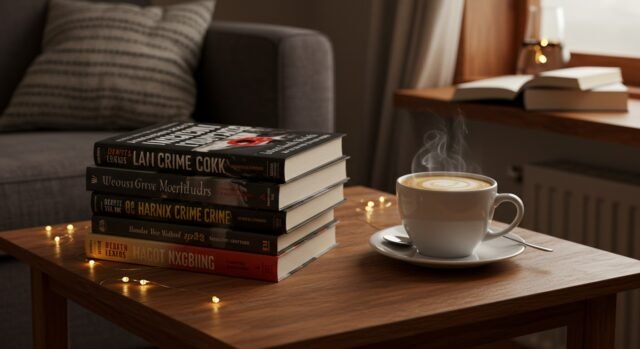 Coleção de livros de suspense policial de autores famosos como Agatha Christie e Stephen King